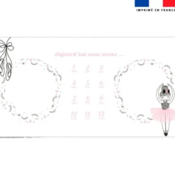 Coupon 135x74 cm pour couverture mensuelle jumeaux motif ballet