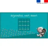 Coupon 135x74 cm pour couverture mensuelle jumeaux motif bébé rhino - Création Stillistic