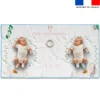 Coupon 135x74 cm pour couverture mensuelle jumeaux motif cygne