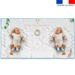 Coupon 135x74 cm pour couverture mensuelle jumeaux motif cygne