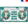 Coupon 135x74 cm pour couverture mensuelle jumeaux personnalisée - Raton laveur aquarelle