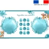 Coupon 135x74 cm pour couverture mensuelle jumeaux motif écureuil aquarelle