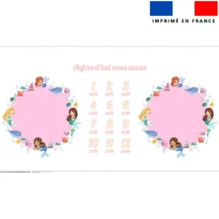 Coupon 135x74 cm pour couverture mensuelle jumeaux motif petites sirènes