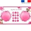 Coupon 135x74 cm pour couverture mensuelle jumeaux motif chien aquarelle