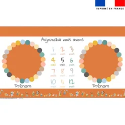 Coupon 135x74 cm pour couverture mensuelle jumeaux personnalisée - Animaux musiciens