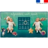 Coupon 135x74 cm pour couverture mensuelle jumeaux motif poissons bonbons - Création Stillistic