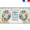 Coupon 135x74 cm pour couverture mensuelle jumeaux motif safari animaux aquarelle