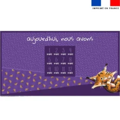 Coupon 135x74 cm pour couverture mensuelle jumeaux motif bébé lynx - Création Stillistic