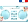 Coupon 135x74 cm pour couverture mensuelle jumeaux motif labrador aquarelle