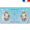 Coupon 135x74 cm pour couverture mensuelle jumeaux motif lapin dans les nuages
