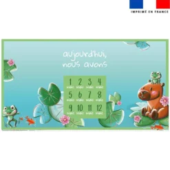 Coupon 135x74 cm pour couverture mensuelle jumeaux motif capybara - Création Stillistic