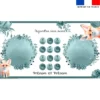 Coupon 135x74 cm pour couverture mensuelle jumeaux personnalisée - Renard aquarelle