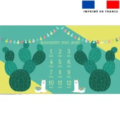 Coupon 135x74 cm pour couverture mensuelle jumeaux motif lama