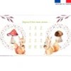 Coupon 135x74 cm pour couverture mensuelle jumeaux motif friends of forest