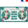 Coupon 135x74 cm pour couverture mensuelle jumeaux motif raton laveur aquarelle