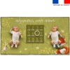 Coupon 135x74 cm pour couverture mensuelle jumeaux motif renard noeud papillon - Création Stillistic