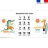 Coupon 135x74 cm pour couverture mensuelle jumeaux motif animaux à la plage