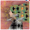 Coupon 45x45 cm rosé motif diva et oiseaux - Création Lita Blanc