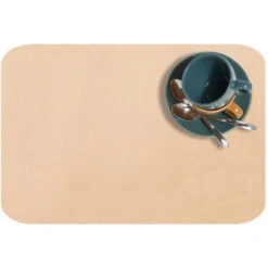 Coupon 50x68cm - Simili cuir dolaro beige nacré