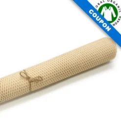 Coupon 85x50cm - Tissu filet mesh beige en coton bio