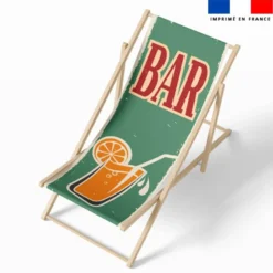 Coupon 45x150 cm tissu imperméable motif cocktail pour transat