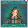 Coupon 45x45 cm vert motif diva - Création Lita Blanc