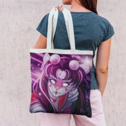 Coupon 45x45 cm violet motif fille manga - Création Pilar Berrio