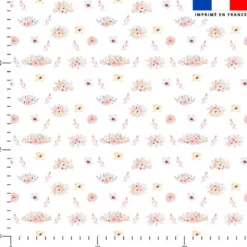 Couronne de fleurs aquarelle - Fond blanc
