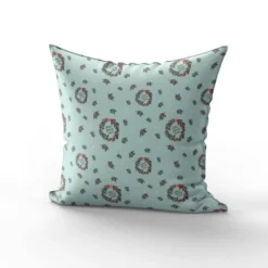 Couronne meow christmas - Fond bleu glacier