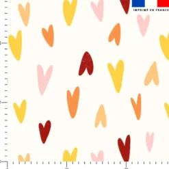 Cœurs chaleureux - Fond crème - Création Pauline Recht