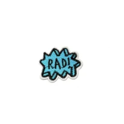 Écusson bleu brodé "RAD" noir