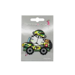 Écusson brodé animal militaire camion gris
