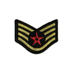 Écusson brodé "Galon doré et étoile rouge" thermocollant
