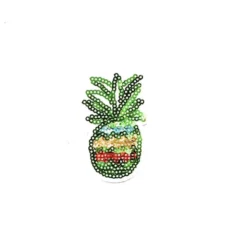 Écusson à sequins ananas vert