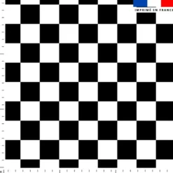 Damier blanc - Fond noir