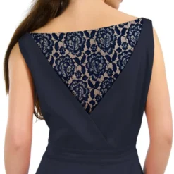 Dentelle extensible Alice bleue motif fleur
