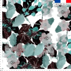 Dessin aquarelle fleurs bleues - Fond blanc