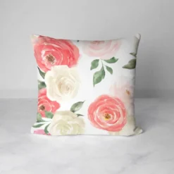 Dessin aquarelle roses - Fond blanc