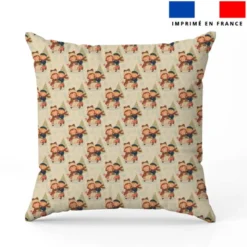 Dessin enfant en voiturette vintage - Fond beige