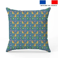 Dino bonnet de Noël - Fond bleu denim