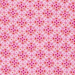 Double gaze matelassée réversible motif fleur et rosace
