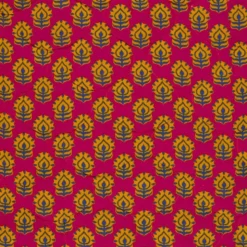 Double gaze matelassée réversible motif feuille et palmette