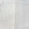 Double gaze à rayures beiges et blanches
