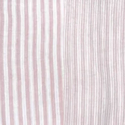 Double gaze à rayures rose antique et blanches