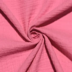 Double gaze unie rose bonbon