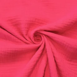 Double gaze unie rose fuchsia