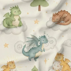Dragons style aquarelle - Fond crème