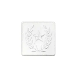 Ecusson badge thermocollant étoile et laurier blanc