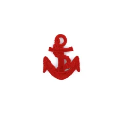 Ecusson blason thermocollant ancre marine rouge