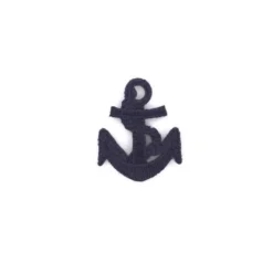 Ecusson blason thermocollant ancre marine bleue